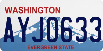 WA license plate AYJ0633