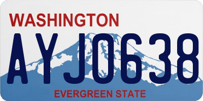 WA license plate AYJ0638