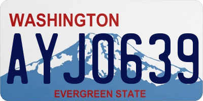 WA license plate AYJ0639