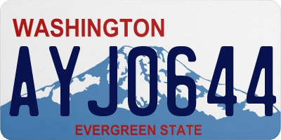 WA license plate AYJ0644