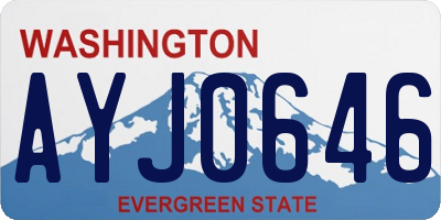 WA license plate AYJ0646