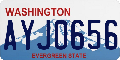 WA license plate AYJ0656