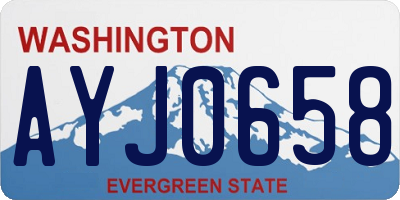 WA license plate AYJ0658