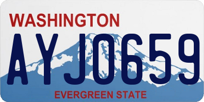 WA license plate AYJ0659