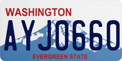 WA license plate AYJ0660