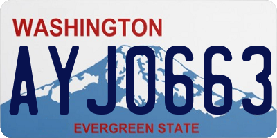 WA license plate AYJ0663