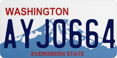 WA license plate AYJ0664