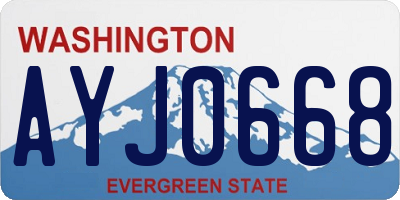 WA license plate AYJ0668