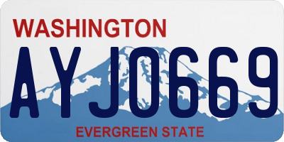 WA license plate AYJ0669