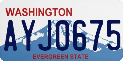 WA license plate AYJ0675