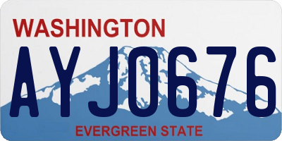 WA license plate AYJ0676