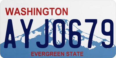 WA license plate AYJ0679