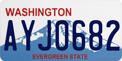 WA license plate AYJ0682