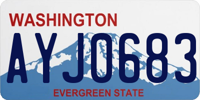 WA license plate AYJ0683