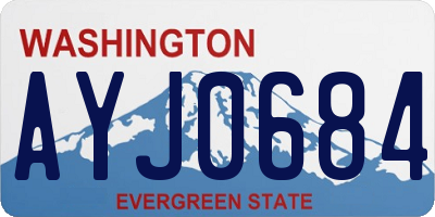 WA license plate AYJ0684