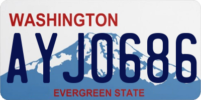 WA license plate AYJ0686