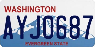 WA license plate AYJ0687