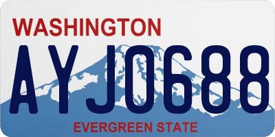WA license plate AYJ0688
