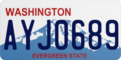 WA license plate AYJ0689