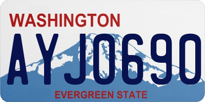 WA license plate AYJ0690