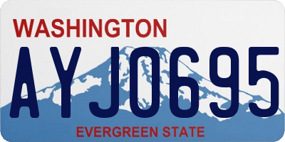 WA license plate AYJ0695