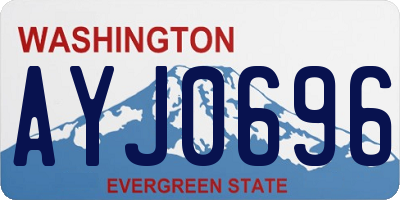 WA license plate AYJ0696