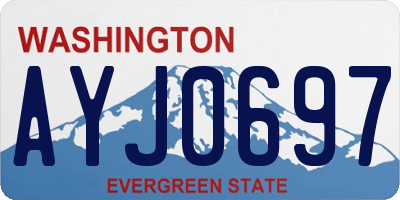 WA license plate AYJ0697