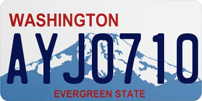 WA license plate AYJ0710