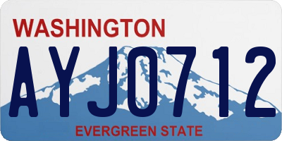 WA license plate AYJ0712