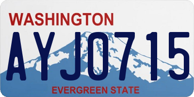 WA license plate AYJ0715