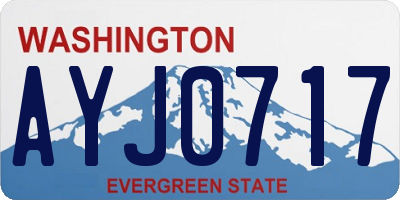 WA license plate AYJ0717