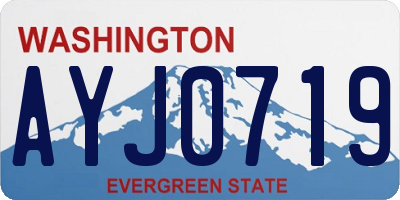 WA license plate AYJ0719