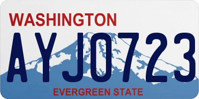 WA license plate AYJ0723