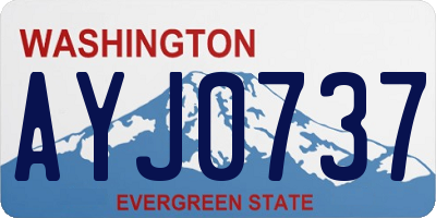 WA license plate AYJ0737