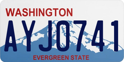 WA license plate AYJ0741