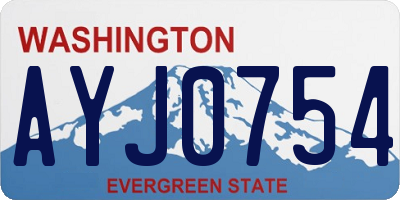WA license plate AYJ0754