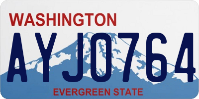 WA license plate AYJ0764