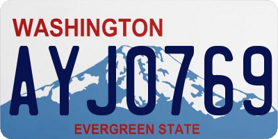WA license plate AYJ0769