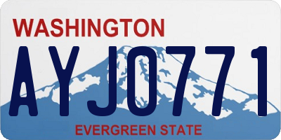 WA license plate AYJ0771