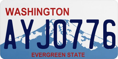 WA license plate AYJ0776