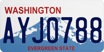 WA license plate AYJ0788