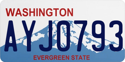 WA license plate AYJ0793