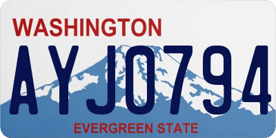 WA license plate AYJ0794