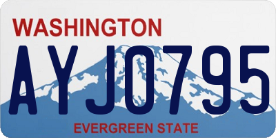 WA license plate AYJ0795