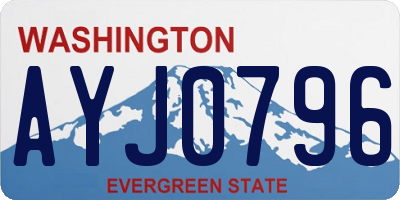 WA license plate AYJ0796