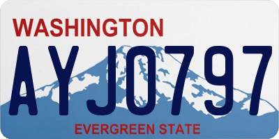 WA license plate AYJ0797