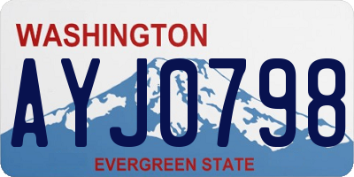 WA license plate AYJ0798