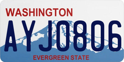 WA license plate AYJ0806