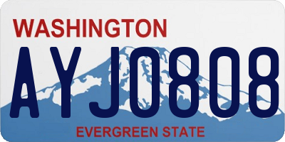 WA license plate AYJ0808