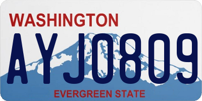 WA license plate AYJ0809